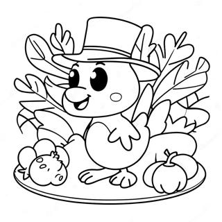 Bluey Thanksgiving Farvelaegningsside 89008-29336