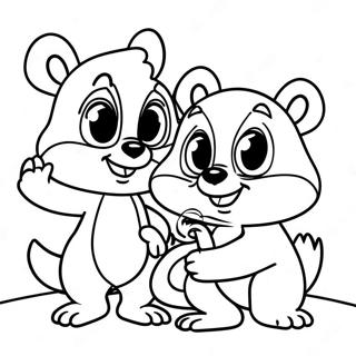 Chip Og Dale I Et Sjovt Eventyr Farvelaegningsside 89523-29738