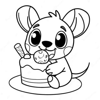 Legesyg Stitch Spisende Kage Farvelaegningsside 89551 29766