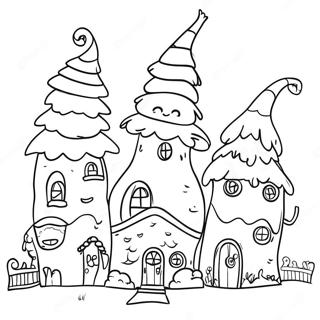 Farvelaegningsside Med Whoville Huse 89885-30015