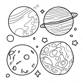 Farverig Dvaergplaneter Farvelaegningsside 90117 30200