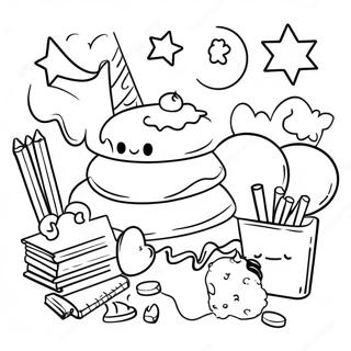 Farverig Farvelaegningsside Til Skolens Ude Fest 90197 30266