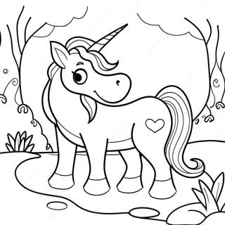 Mild Enhjorning Drikker Fra En Baek Farvelaegningsside 90249 30308