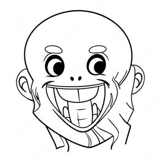 Sjov Sans Ansigt Farvelaegningsside 90585-30561