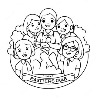 Farverige Babysitters Club Logo Farvelaegningsside 90791-30732