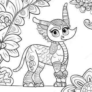 Fantastisk Alebrije Farvelaegningsside 91255-31159