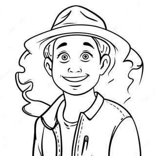 Glad Selvbillede Farvelaegningsside 91484-31334