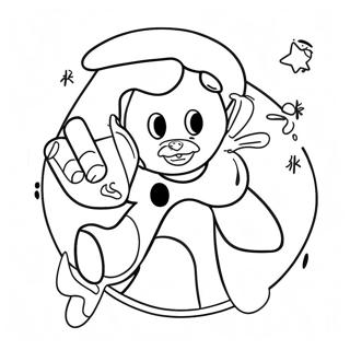 Tik Tok Stjerne I Aktion Farvelaegningsside 91611-31433