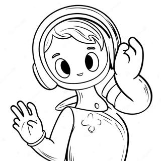 Tik Tok Stjerne I Aktion Farvelaegningsside 91611-31434