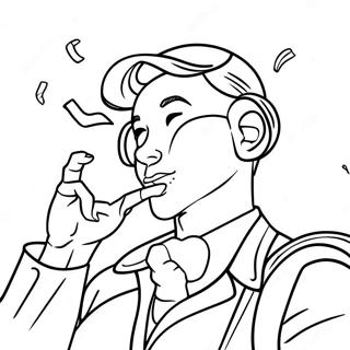 Tik Tok Stjerne I Aktion Farvelaegningsside 91611-31436