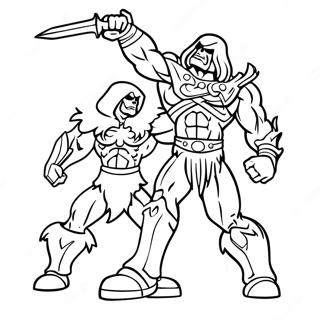 He Man Vs Skeletor Farvelaegningsside 91942-31695