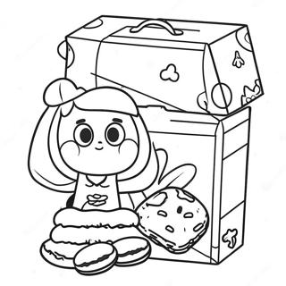 Farverig Girl Scout Smakageaeske Farvelaegningsside 92069-31792