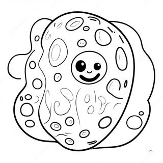 Farvelaegningsside Med Sod Plantecelle Med Smilende Organeller 92197 31895