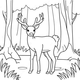 Gracios Hjort I Skoven Farvelaegningsside 92326-31993