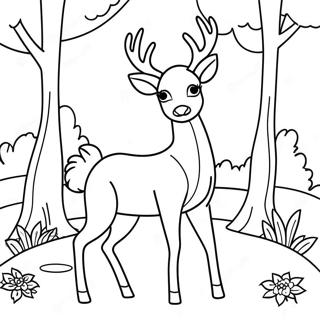 Gracios Hjort I Skoven Farvelaegningsside 92326-31995