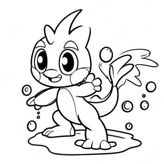 Greninja Sprojtende Vand Farvelaegningsside 92712 32292