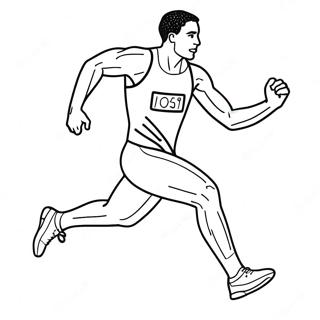 Olympisk Atlet Lobende Farvelaegningsside 92788-32345