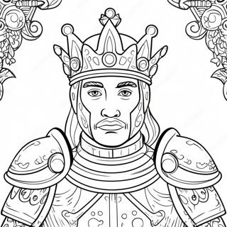 Royal Konge I Rustning Farvelaegningsside 92840 32393