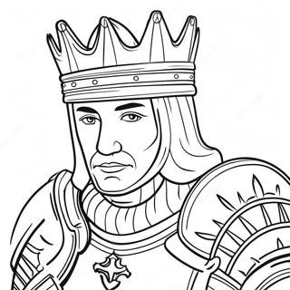 Royal Konge I Rustning Farvelaegningsside 92840 32396