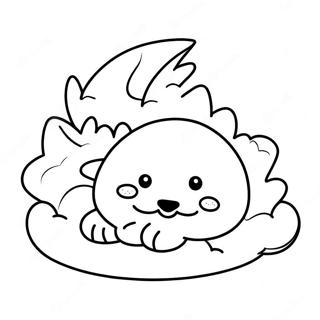 Pelsede Hvalp Sover Farvelaegningsside 92865-32410