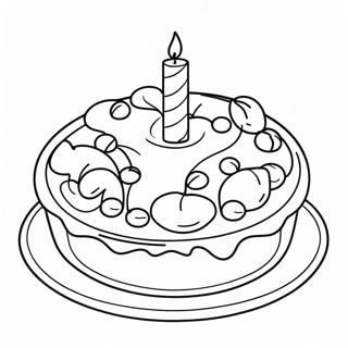 Farverig Fodselsdag Taerte Farvelaegningsside 93251 32712