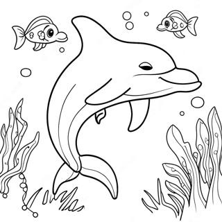 Gracios Delfin Under Vandet Farvelaegningsside 93331 32780