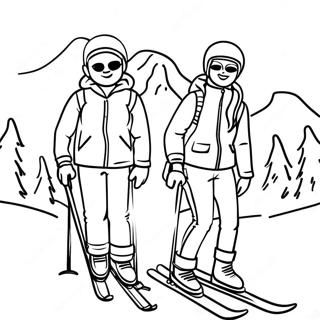 Skiing Venner Pa Pisterne Farvelaegningsside 93433 32858