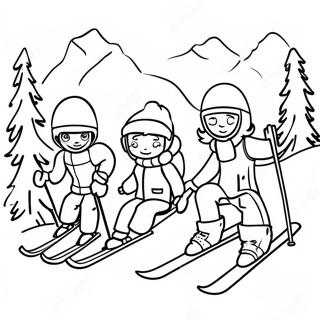 Skiing Venner Pa Pisterne Farvelaegningsside 93433 32859