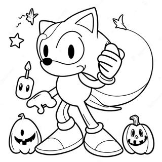 Sonic Halloween Farvelægningsider