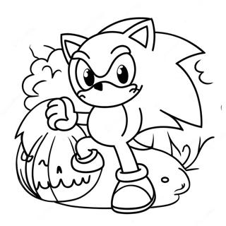 Sonic Halloween Farvelaegningsside 93533-32923