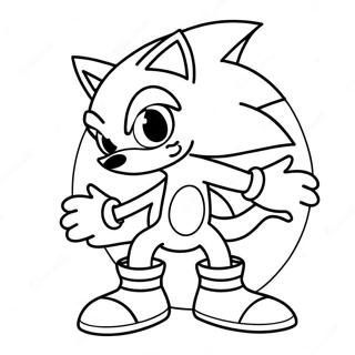 Sonic I Et Spooky Kostume Farvelaegningsside 93534-32925