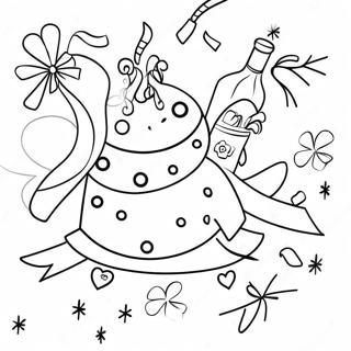 Festlig Nytars Fest Farvelaegningsside 93559 32948