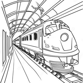 Spaendende Togrejse Farvelaegningsside 93587 32974