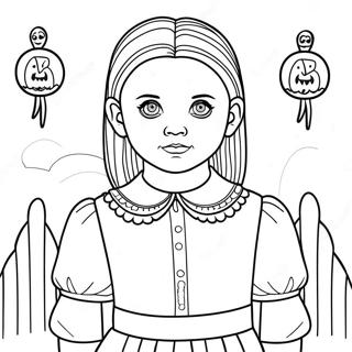 Skraemmende Wednesday Addams Farvelaegningsside 93611 32987
