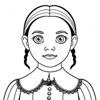 Skraemmende Wednesday Addams Farvelaegningsside 93611 32988