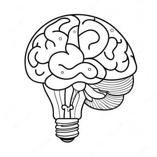 Hjerne Med Lyspaere Ide Farvelaegningsside 94310 33611