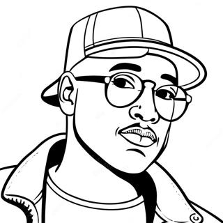 Cool Hip Hop Gangster Med Kasket Farvelaegningsside 94487-33861