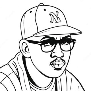 Cool Hip Hop Gangster Med Kasket Farvelaegningsside 94487-33862