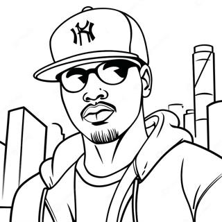 Cool Hip Hop Gangster Med Kasket Farvelaegningsside 94487-33864