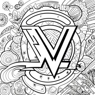 Farverig Wwe Logo Farvelaegningsside 94540 33765