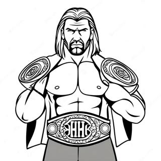 Episk Triple H Med To Baelter Farvelaegningsside 94541-33770