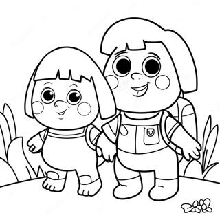 Dora Og Boots Med Rygsaek Farvelaegningssiden 94643-33992