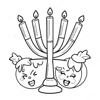 Søde Hanukkah Farvelægningsider