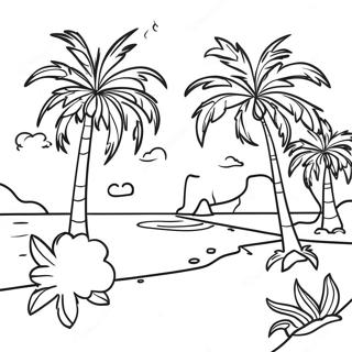 Palmetrae Paradis Farvelaegningsside 95133 34369