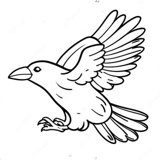 Realistisk Krage I Flugt Farvelaegningsside 95412 34587