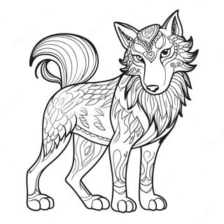 Majestaetisk Therian Ulv Farvelaegningsside 95590-34728