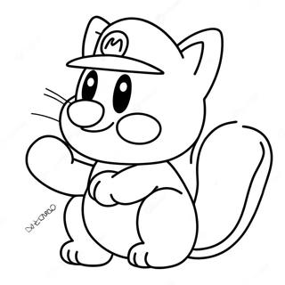 Sod Kat Mario Med Power Up Farvelaegningsside 95614-34777
