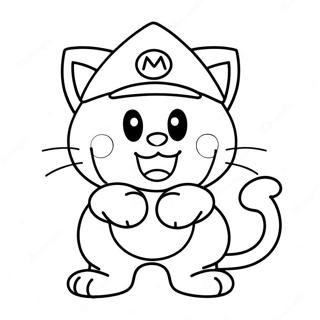Sod Kat Mario Med Power Up Farvelaegningsside 95614-34780