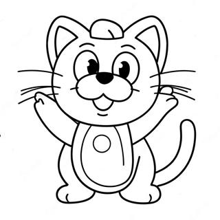 Legesyg Kat Mario I En Tegnefilmsverden Farvelaegningsside 95617-34790