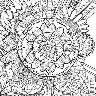 Afslappende Mandala Terapi Farvelaegningsside 95743 34880